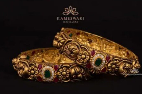 Gold Nakas Bangles, Gross Weight : 71.755 Gram