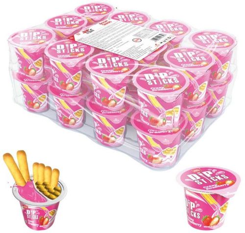 Dip Sticks Strawberry 24pcs Tray