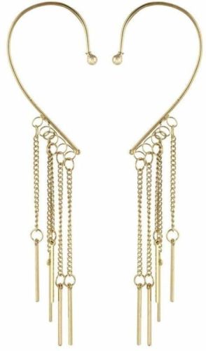 Gold Plated Hanging Chain Earring