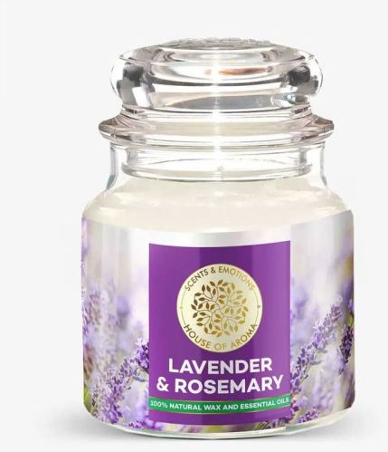 Lavender and Rosemary Natural Scented Candle