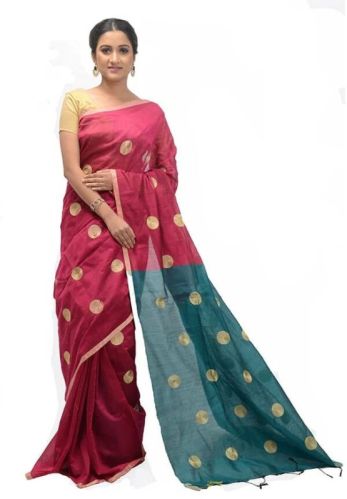 Bengal Handloom Designer Bi Color Saree