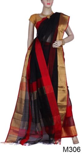 Wide Border Maheshwari Silk-cotton Saree