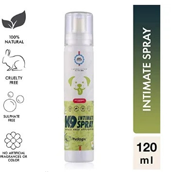 Dog Petlogix k9 Mist intimate-120ml Anti Bacterial Prevents Fungus Spray