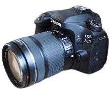 Used Canon EOS 80D Camera, Color : Black