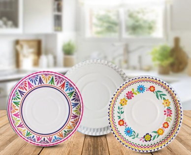 12 Inch 280 GSM Printed Paper Plate