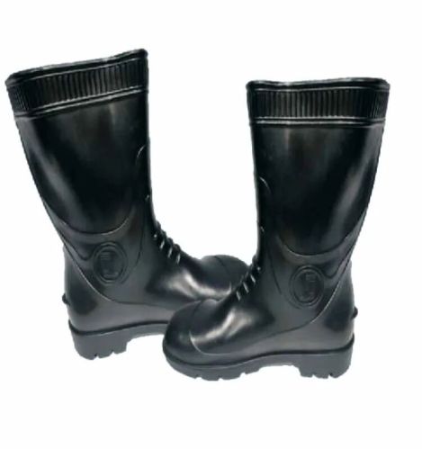 Safety Boot (PVC), Color : Black.