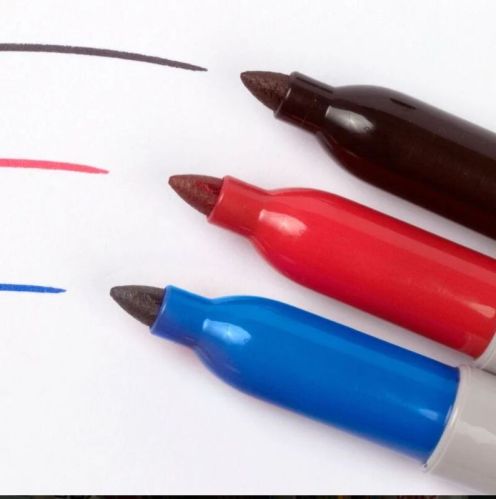 Plastic Permanent Marker Pen, Ink Color : Black