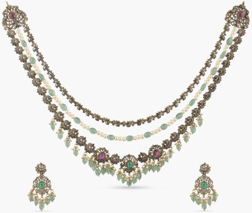 Aadhira Nakshatra Cz Layered Necklace Set