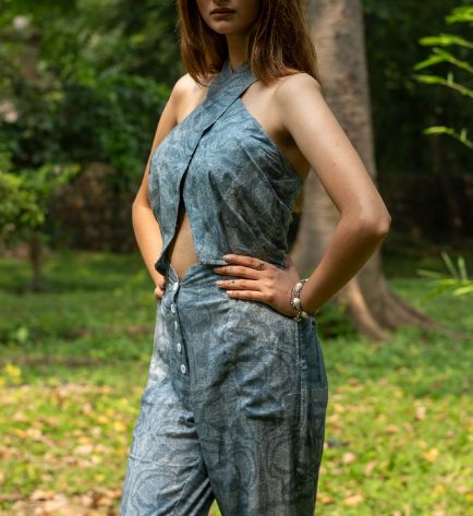 Printed Rayon Ladies Top Pant Set