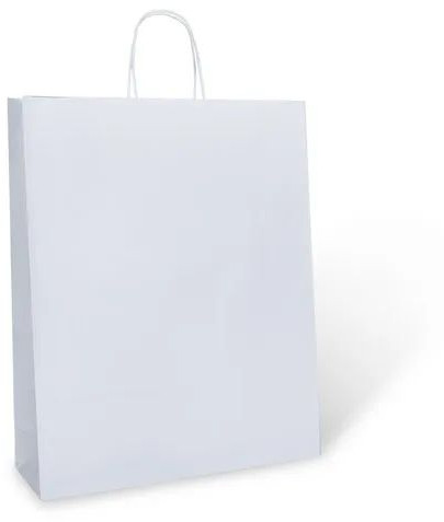 Plain White Paper Shopping Bag, Technics : Machine Made