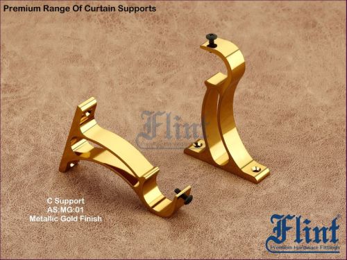 Flint Polished Aluminum C Curtain Support, Packaging Type : Paper Box