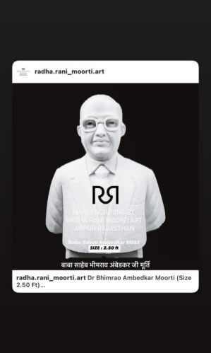 Printed Polished Bhimrao Ambedkar Marble Statue Multisizes