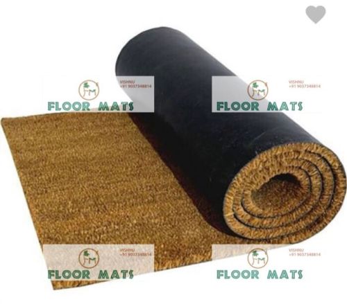 Brown Square Printed PVC Tufted Coir Mat, For Restaurant, Office, Hotel, Home, Size : 40x60cm