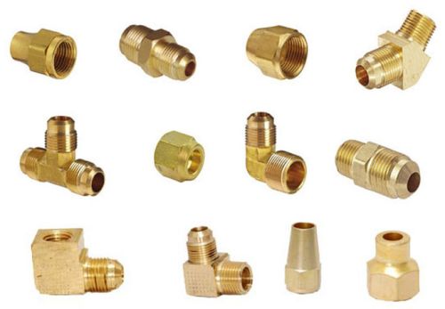 Polished Brass Flare Tube Fittings, Shape : Round