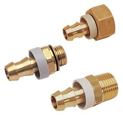 Polished Brass Hose Barb Fittings For Industrial