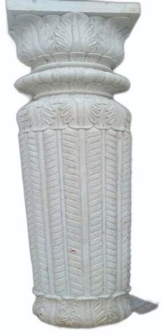 Decorative White Grc Column, Shape : Round