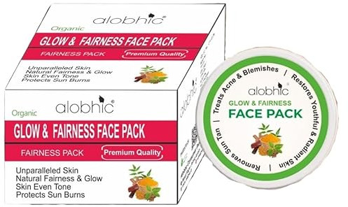 Alobhic Glow and Fairness Face Pack, Packaging Type : Plastic Container
