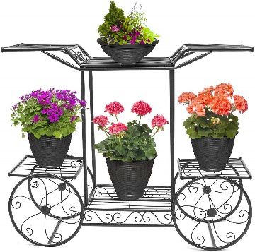 Four Wheeler Metal Planter Stand