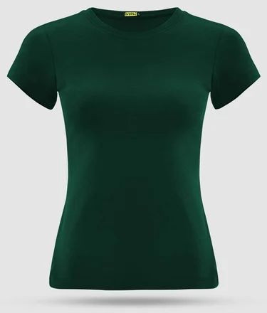 Ladies Green Plain T Shirt, Packaging Type : Corrugated Box