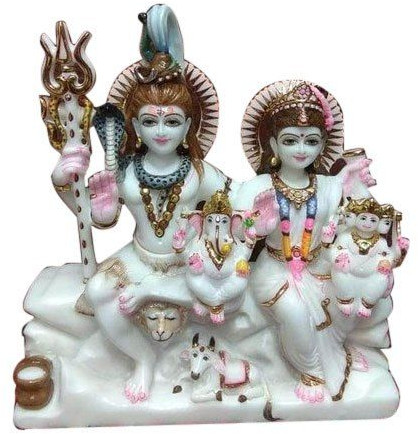 Polished Gauri Shankar Marble Statue, Speciality : Shiny, Dust Resistance