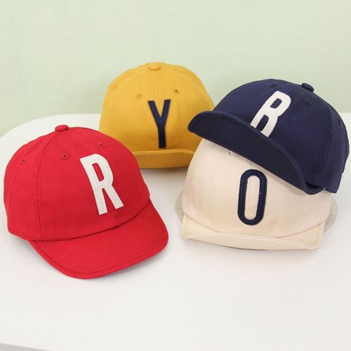 Boys Letter Print Cotton Cap, Packaging Type : Plastic Bag