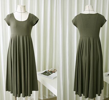 Cotton Ladies Plain Maternity Dress, Sleeve Type : Half Sleeves