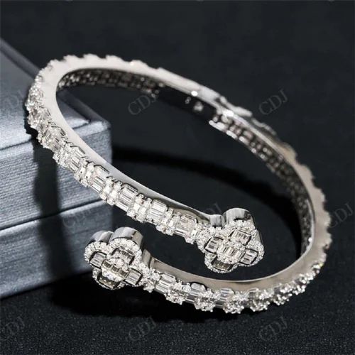 Cdj Polished BM231 Moissanite Diamond Bracelet, Packaging Type : Velvet Box