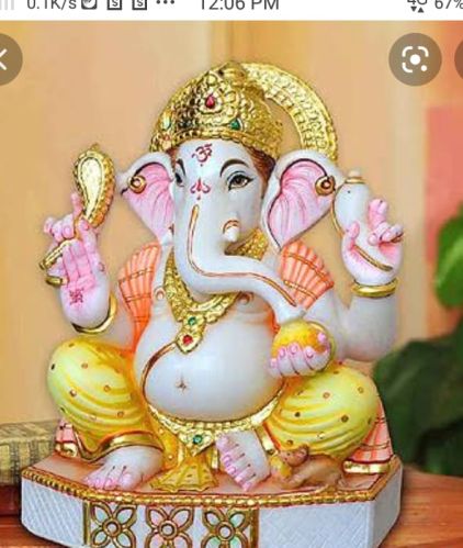 Polished Marble Ganesh Statue