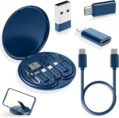 All-in-one Quick Charging Data Cable Storage Kit and Hidden Holder USB Adapter Type-c Converter Data