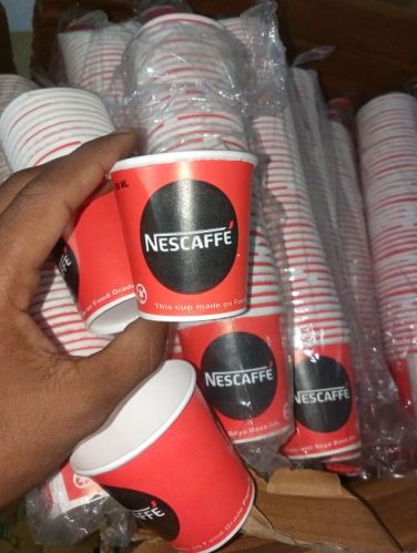 100ml Nescaffe Disposable Cup, Color : Red for Drinking Coffee, Tea