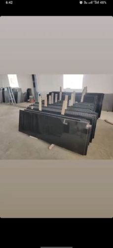 Jet Black Granite Slabs For Countertop, Flooring
