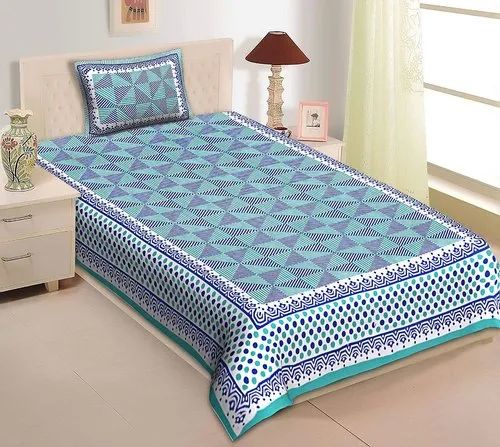 Cotton Printed Single Bed Sheet