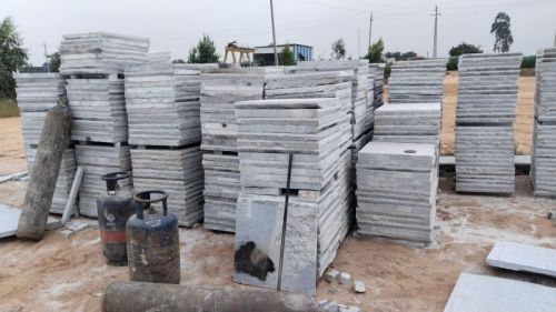 Flamed Sadhalli Grey Granite 40 Mm for Steps, Staircases, Flooring