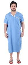 Plain Poly Viscose Patient Gown For Hospital Use