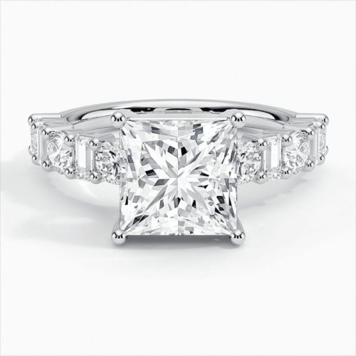 10k White Gold Classic Wedding Diamond Ring