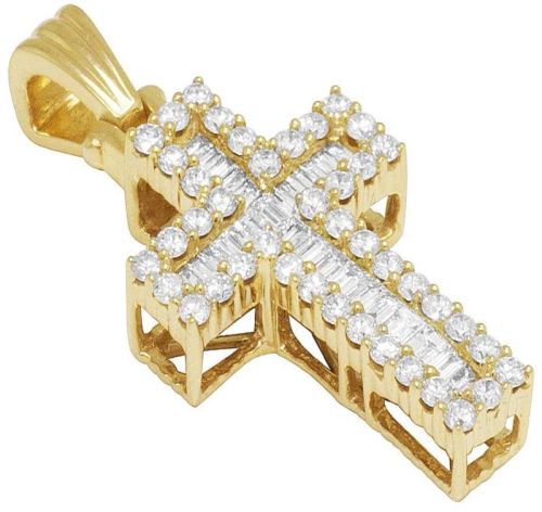 Moissanite Cross Hip Hop Round Vvs Clarity Pendant