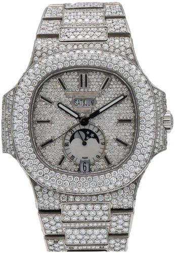 Patek Philippe Nautilus Studded With Vvs Moissanite Diamond Watch