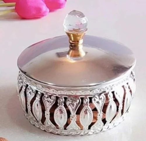 Silver Plated Dryfruit Jar For Use Decoration