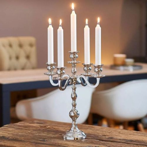 Plain Polished Aluminium Wedding Decoration Event Candelabra
