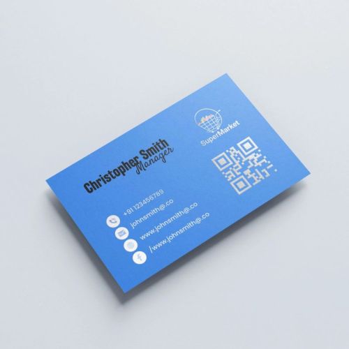 Emboss Foil Business Card, Shape : Square