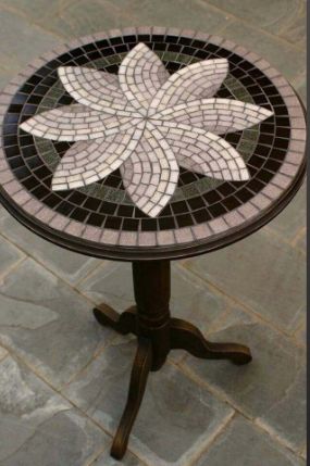 Polished Mosaic Tile Table For Home