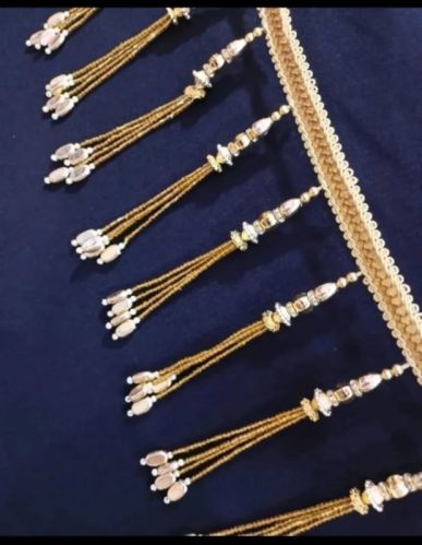 3 Inches Moti Jhalar Lace for Decorative Purposes