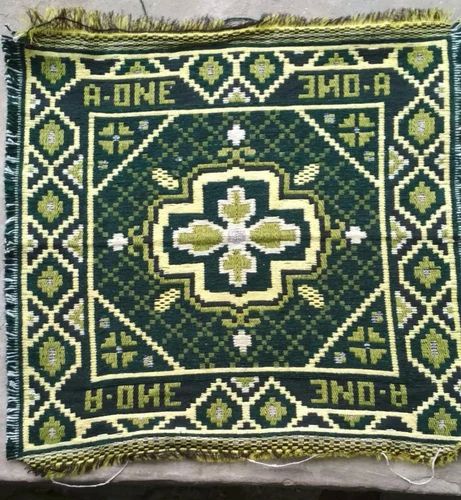 Green Velvet Pooja Aasan Mat For Religious Use