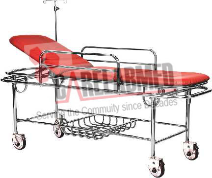 Carelabmed Stainless Steel Stretcher Trolley, Technics : Buffing