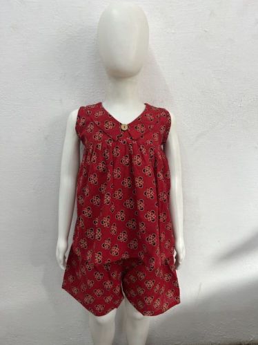 Girls Cotton Top Shorts Set, Gender : Female