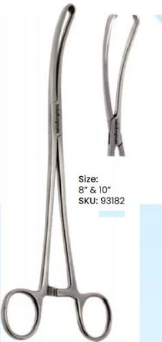 Polished Stainless Steel Curved Vulsellum Forceps For Clinical Use, Hospital Use