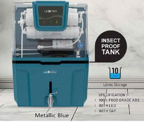 Lexter Metallic Blue RO Water Purifier For Home, Office