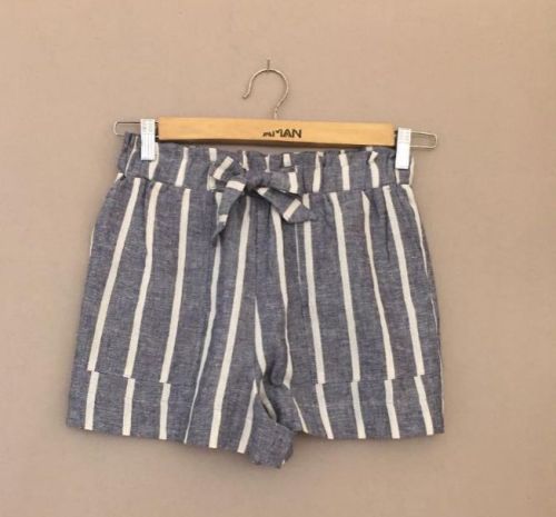 Ladies Cotton Beach Wear Striped Shorts, Age : Adults