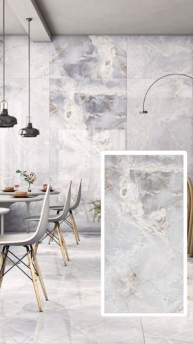 Ceramic High Gloss Floor Tiles 1200x2400 Mm For Interior