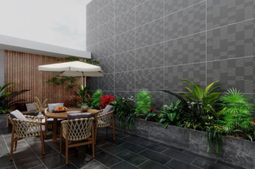 Neptune Graphite Bricks Luxury Ceramic Tiles, Packaging Type : Box For Interior